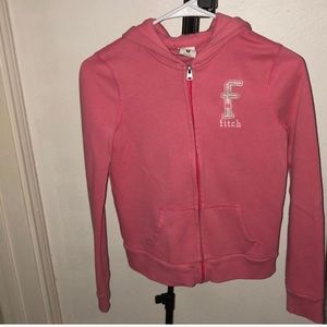 Abercrombie hoodie cropped pink